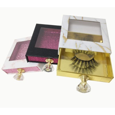 Marble packaging drawer box eyelash box packaging 3d mink lashes