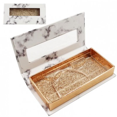 custom  printed luxury candy blue black gold  eyelash eyelash packaging box