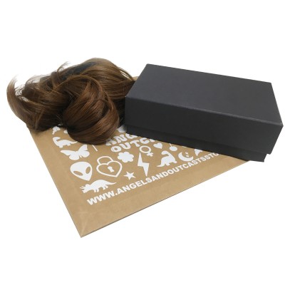 rigid paper mailer custom logo corrugated envelope for hair extension packaging