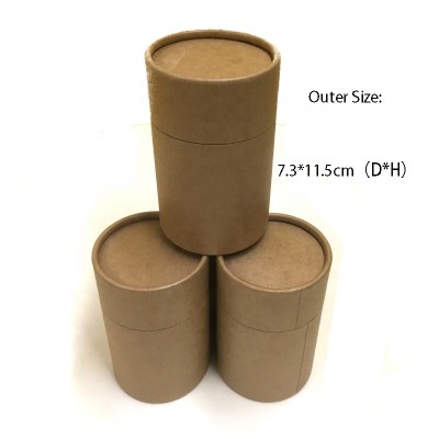 Small Quantity Kraft Paper Tube Food Round Blank Box