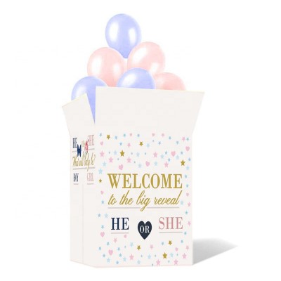 Big Size Custom Baby Shower Party Gender Reveal Balloon Carton Box