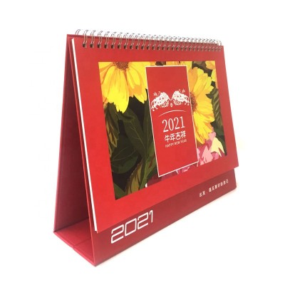 2021 New Year Custom Printing Desktop Calendar Desk Table Monthly Advent Calendar