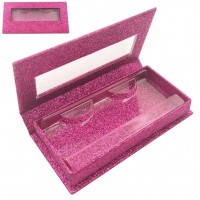 Luxury Eyelash Box Cardboard Custom Eyelash Mink Packaging Glitter Gold Paper Eyelash Box